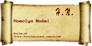Homolya Noémi névjegykártya